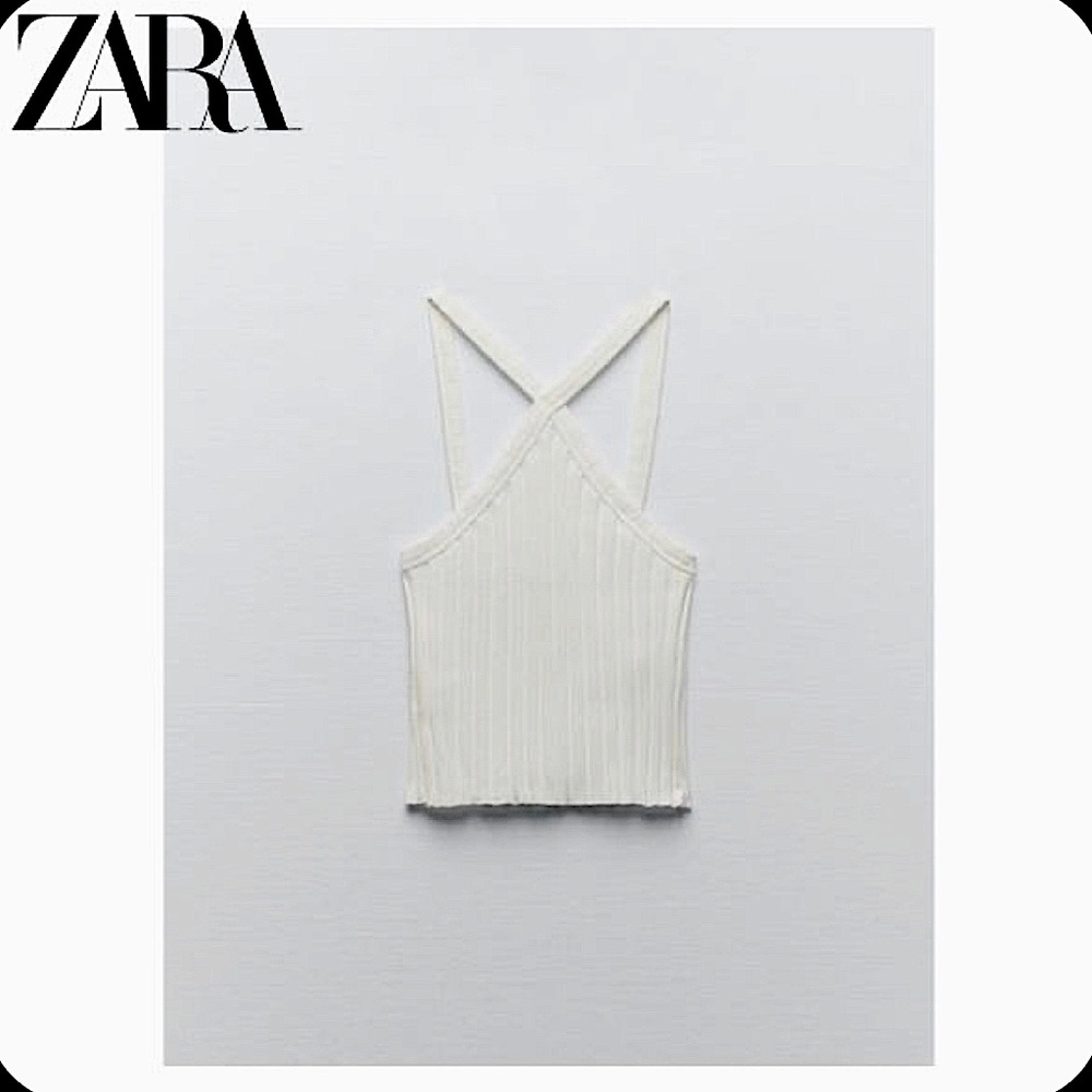 Zara halter tank top cropped M size